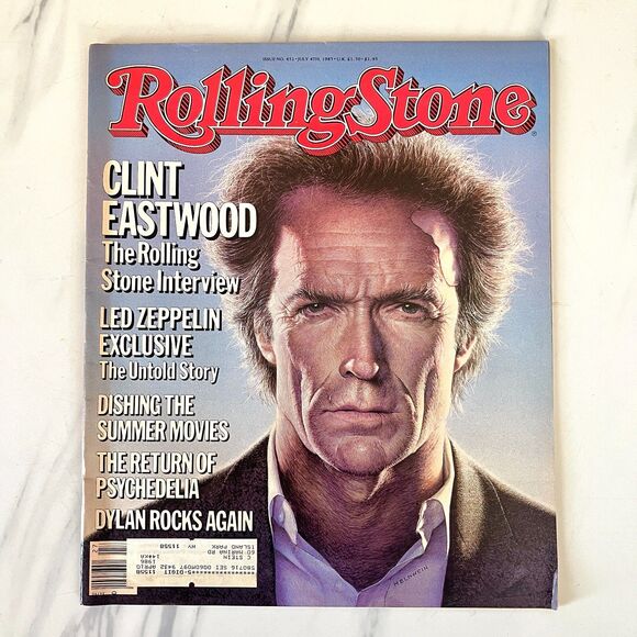 Clint Eastwood - Vintage 80's Rolling Stone Magazine 1985- Issue #451 - Picture 1 of 4
